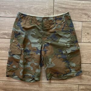 Patagonia Wave Fairer Basket Shorts Shorts 30 Nylon KHK Camouflage